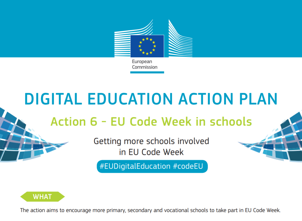 Figura 1. Acción 6 del Plan de acción de educación digital de la Comisión Europea.