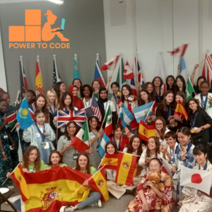 varias participantes en power to code