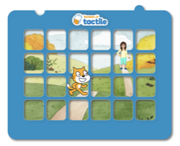 Imagen 15. Añade otro personaje en la actividad “crea una historia” con Scratch Junior Tactile. Fuente: Sistema THEAD, Scratch Junior Tactile.