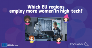 Which EU regions employ more women in high-tech_LI_TW