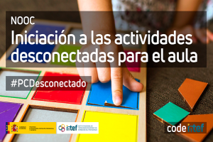 Grafismo NOOC Actividades Desconectadas para el aula