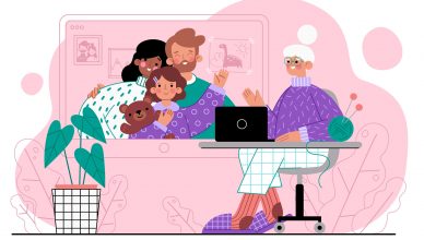 Grafismo de tecnología intergeneracional
