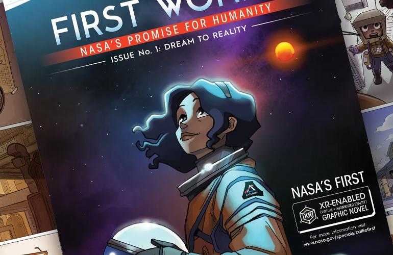 Grafismo de portada del Proyecto Artemis