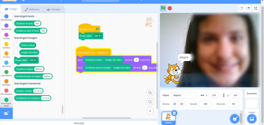 Imagen de entrenamiento de Learning Machine y Scratch