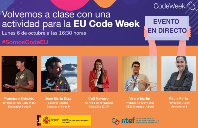 Webinar: «Volvemos a clase con una actividad para la EU Code Week ...
